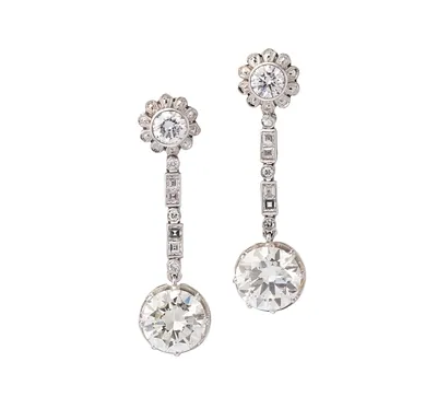 Schuler Auktionen AG - Elegante Diamant-Ohrhänger