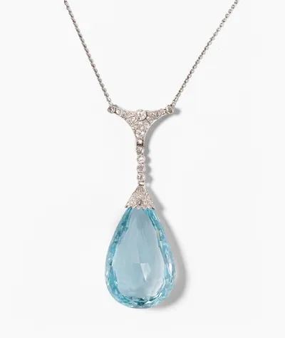 Schuler Auktionen AG - Aquamarin-Diamant-Anhänger 