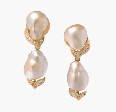 Schuler Auktionen AG - Südsee-Kulturperlen-Diamant-Ohrhänger