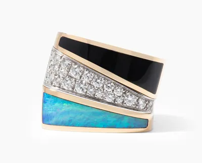 Schuler Auktionen AG - Lot: Drei Opal-Onyx-Diamant-Ringe