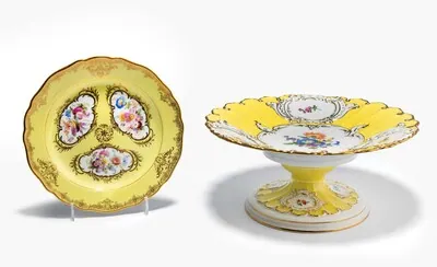 Schuler Auktionen AG - Meissen, Fussschale und Teller