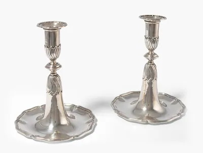 Schuler Auktionen AG - 1 Paar Trompetenleuchter, Basel Ende 19.Jh.