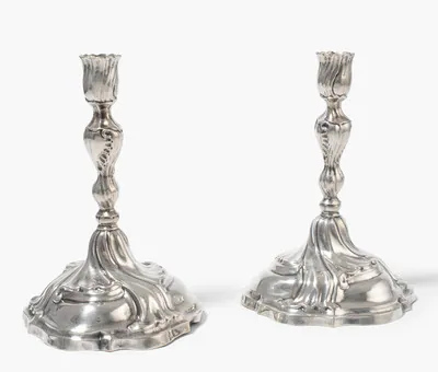 Schuler Auktionen AG - 1 Paar Kerzenstöcke, Augsburg 1769–71