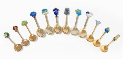 Schuler Auktionen AG - Lot: 12 Jahreslöffel, Deutschland/Dänemark 1974–1992