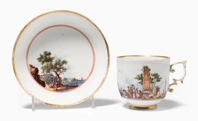 Schuler Auktionen AG - Meissen, Tasse und Untertasse