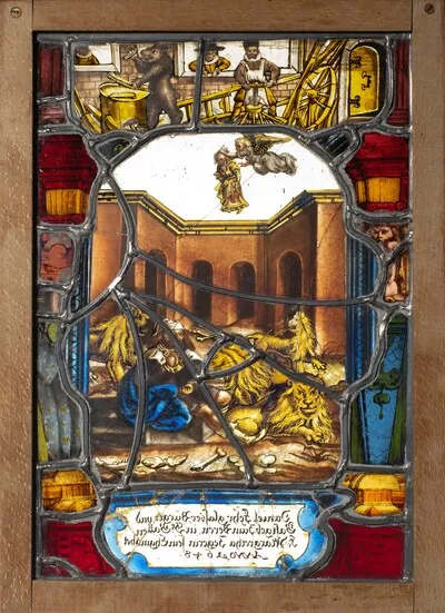 Schuler Auktionen AG - Glasscheibe "Daniel Fehr, St. Gallen"