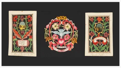 Schuler Auktionen AG - 3 Spitzenbilder "Andachtsbild"/"Liebesandenken"