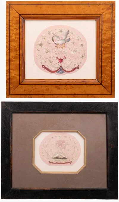 Schuler Auktionen AG - 2 Spitzenbilder "Allegorisches Andachtsbild"