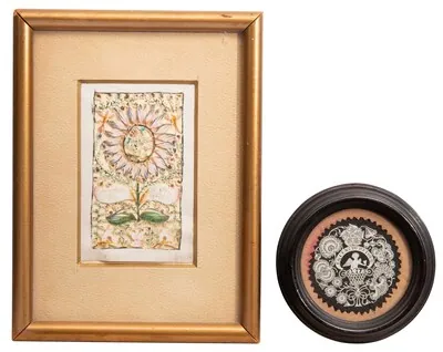 Schuler Auktionen AG - 2 Spitzenbilder "Andachtsbild"/"Liebeszeichen"