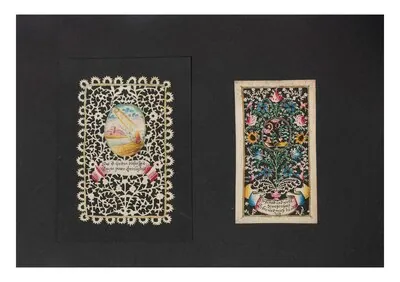 Schuler Auktionen AG - 2 Spitzenbilder "Andachtsbild"/"Liebesandenken"