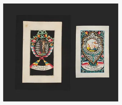 Schuler Auktionen AG - 2 Spitzenbilder "Andachtsbild"/"Liebesandenken"