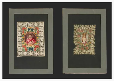 Schuler Auktionen AG - 2 Spitzenbilder mit Klosterarbeit "Hl. Sebastian"/"Ecce Homo"