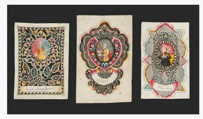 Schuler Auktionen AG - 3 Spitzenbilder "König David"/"Hl. Franz Xaver"/"Hl. Augustinus"