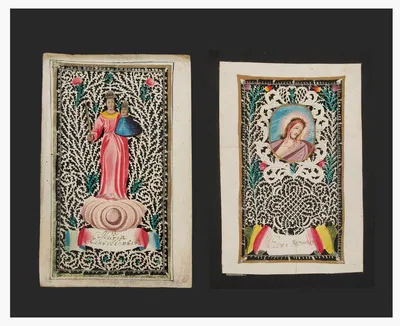 Schuler Auktionen AG - 2 Spitzenbilder "Maria Einsiedeln"/"Ecce Homo"