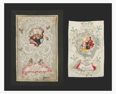 Schuler Auktionen AG - 2 Spitzenbilder "Hl. Franz Xaver"/"Hl. Antonius"