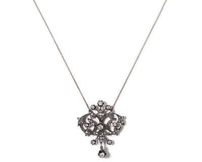 Schuler Auktionen AG - Antikes Diamant-Pendentif mit Collier