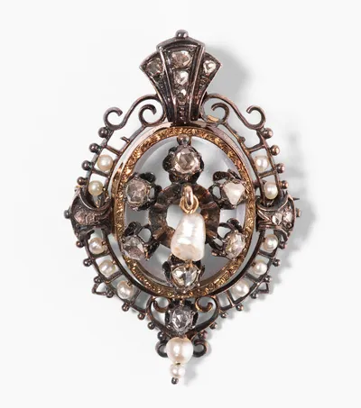 Schuler Auktionen AG - Antikes Diamant-Erinnerungsmédaillon