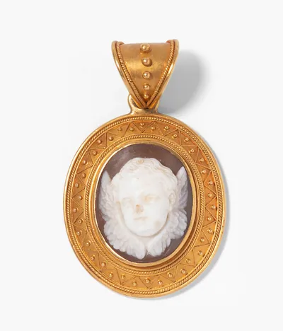 Schuler Auktionen AG - Antikes Muschel-Kamee-Médaillon