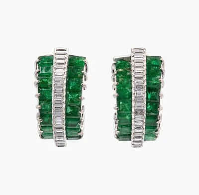Schuler Auktionen AG - Smaragd-Diamant-Ohrclips