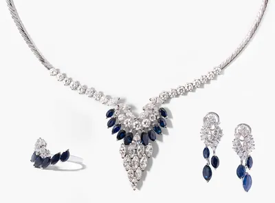 Schuler Auktionen AG - Feine Diamant-Saphir-Parure