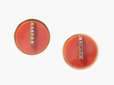 Schuler Auktionen AG - Korallen-Diamant-Ohrclips