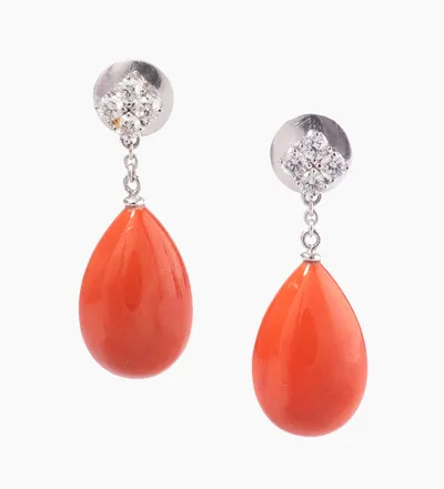 Schuler Auktionen AG - Korallen-Ohrstecker