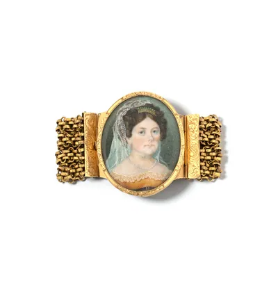 Schuler Auktionen AG - Antikes Miniaturportrait-Gold-Bracelet