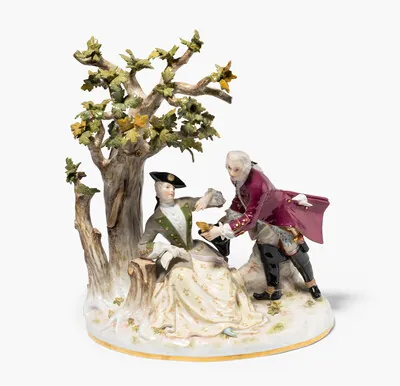 Schuler Auktionen AG - Meissen, Figurengruppe "August der Starke und Gräfin von Cosel"