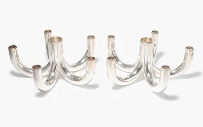 Schuler Auktionen AG - 1 Paar Kerzenleuchter, Georg Jensen
