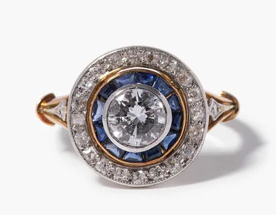 Schuler Auktionen AG - Art Déco Diamant-Saphir-Ring