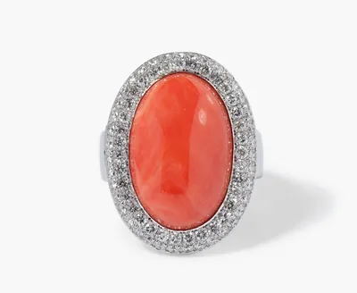 Schuler Auktionen AG - Korallen-Brillant-Ring