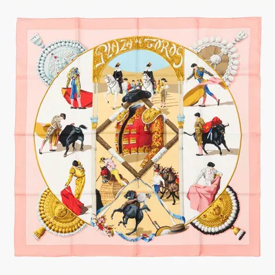 Schuler Auktionen AG - Hermès, Foulard und Foulard plissé "Plaza de Toros" und "Donner la Main"