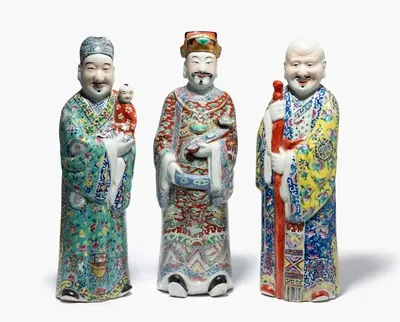 Schuler Auktionen AG - Lot: 3 grosse Sanxing-Figuren