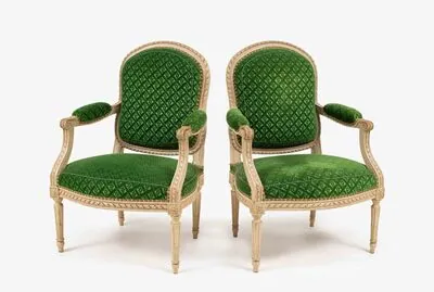 Schuler Auktionen AG - Feines Paar Fauteuils, Paris, um 1765/70, signiert Nicolas Lexellent