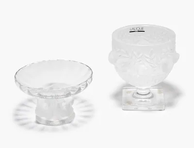 Schuler Auktionen AG - Lalique, Fussvase "Elizabeth" und Fussschale "Nogent"