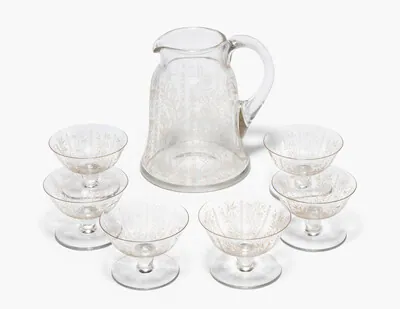 Schuler Auktionen AG - Baccarat, 1 Krug und 10 Fussschalen "Argentina"