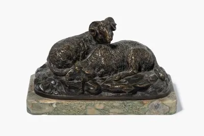 Schuler Auktionen AG - Bronzefigur "Liegende Schafe"