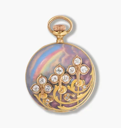 Schuler Auktionen AG - Kleine Email-Diamant-Savonette, um 1900