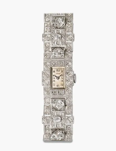 Schuler Auktionen AG - Vulcain Art Déco Diamant-Damen-Armbanduhr, um 1925