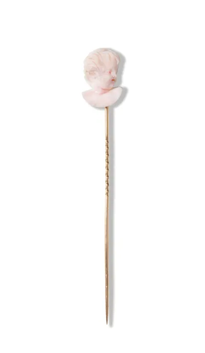 Schuler Auktionen AG - Antike Conch-Muschel-Kamee-Anstecknadel