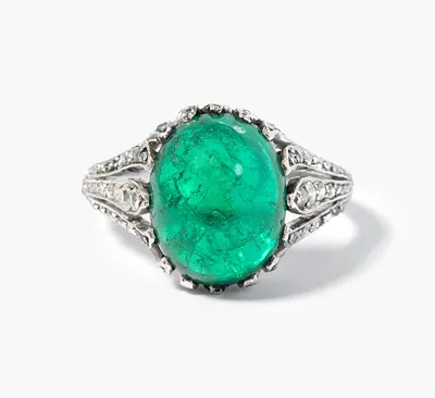 Schuler Auktionen AG - Art Déco Smaragd-Diamant-Ring