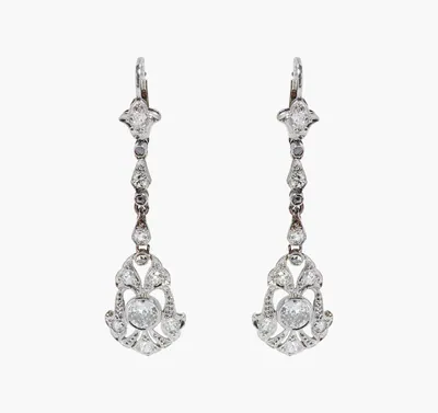 Schuler Auktionen AG - Art Déco Diamant-Ohrhänger