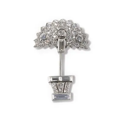 Schuler Auktionen AG - Cartier Art Déco Diamant-Jabot-Nadel