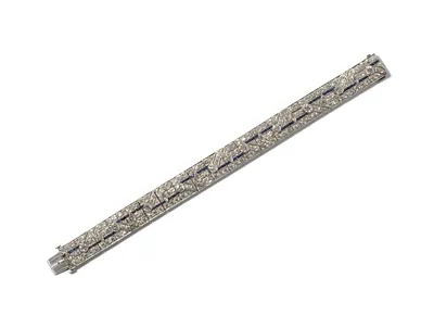 Schuler Auktionen AG - Charlton Art Déco Diamant-Saphir-Bracelet