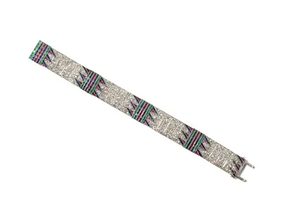Schuler Auktionen AG - Sehr seltenes Art Déco Edelstein-Bracelet