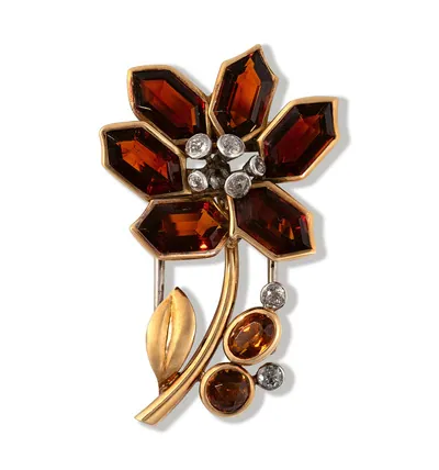 Schuler Auktionen AG - Cartier Citrin-Diamant-Brosche