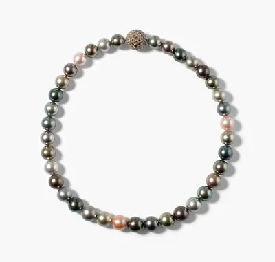 Schuler Auktionen AG - Harlekin-Tahiti-Kulturperlen-Diamant-Collier