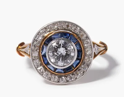 Schuler Auktionen AG - Art Déco Diamant-Saphir-Ring