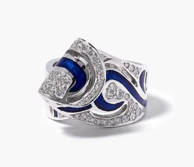 Schuler Auktionen AG - Otto Klein Brillant-Email-Ring